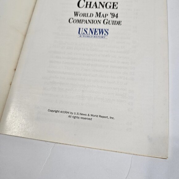 US News & World Report 1994 Focus on Change Map Guide - Picture 4 of 6